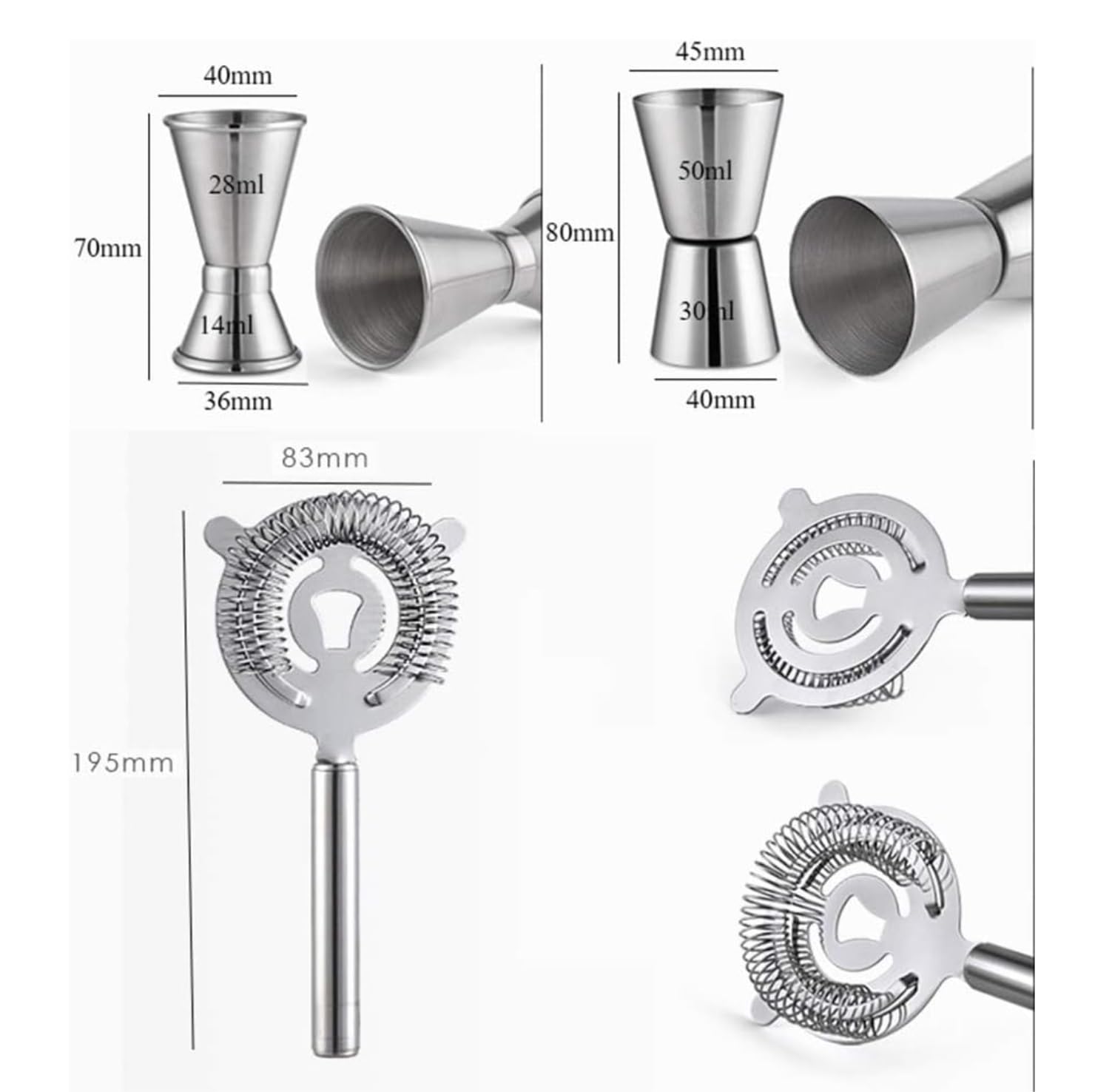 Shaker Koktajli 10 Szt. Zestaw Do Mieszania Koktajli Boston Shaker Kit Akcesoriów Zestaw Barowy