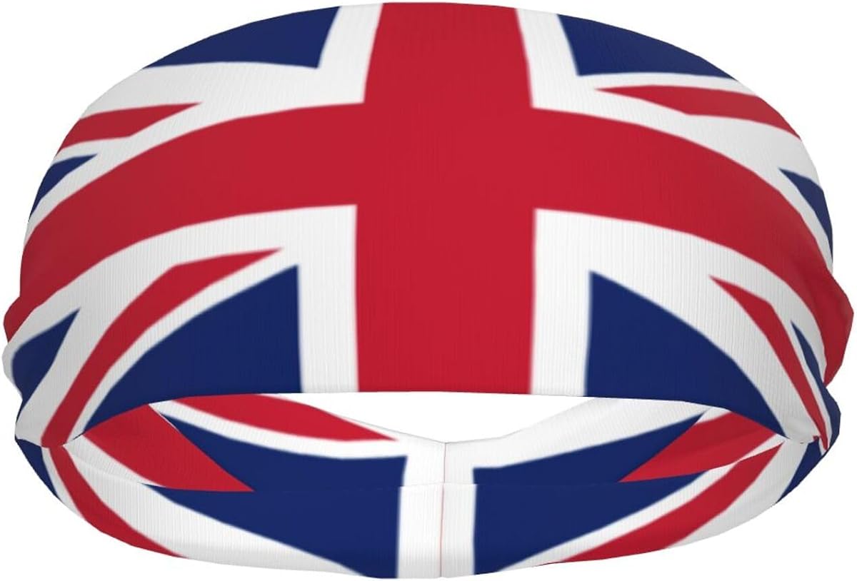 Flag Headbands, Wide National Flag Headbands for Sports, Non-Slip Fabric Sweatbands for Soccer, Tennis, Workout