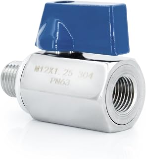 M12-1.25 Stainless Steel Oil Drain Plug Quick Valve with Copper Crush Washer for Oil Change