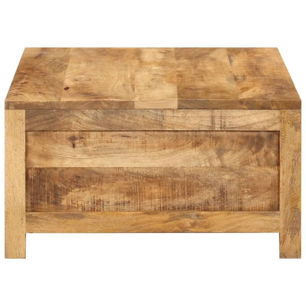vidaXL Mesa de Centro de Madera Maciza Mango 80x55x30 cm - Auxiliar para Salón y Sofá