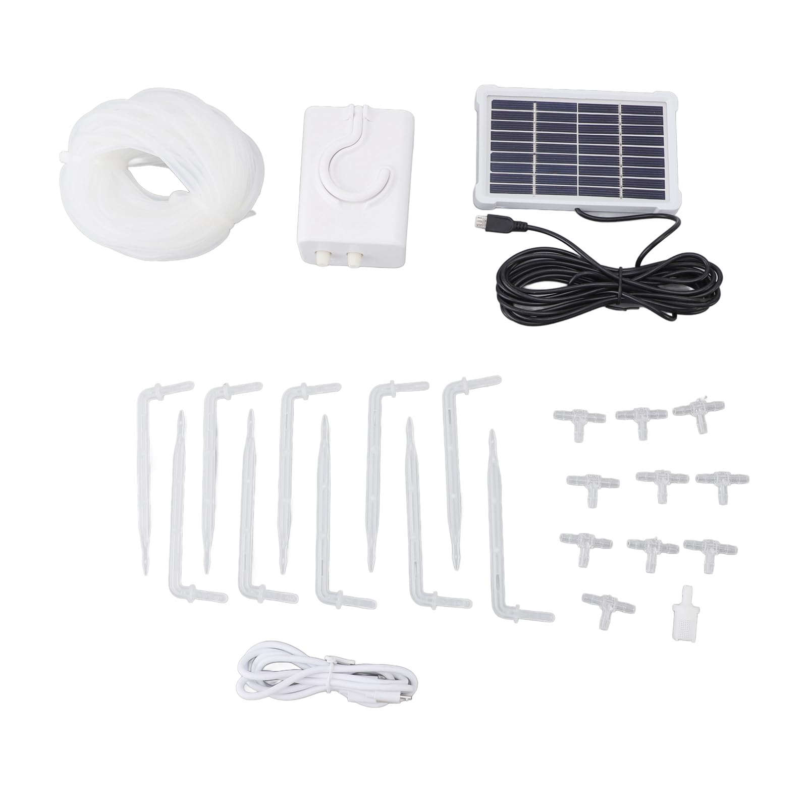Irrigatore Automatico per Piante, Dispositivo di Irrigazione Ad Energia Solare con Timer e Repellente per Animali per Giardino