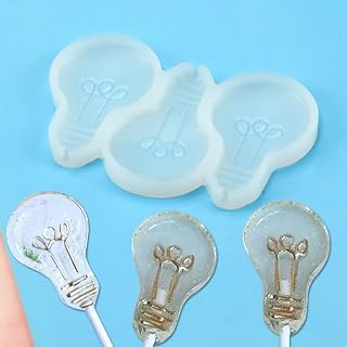 mostsom Bulb Lollipop Candy Mold Silicone Lolly Pops Molds Silicone Lamp Molds Craft Baking Tool DIY Cake 2pcs (H_Balloon)