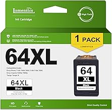 64XL Black High Yield Ink Cartridge (1-Pack) - Lomen Compatible 64XL Ink Replacement for HP 64XL 64 Ink Work with Envy Photo 7155 7158 7858 7855 6252 Envy Inspire 7255e 7955e Printer