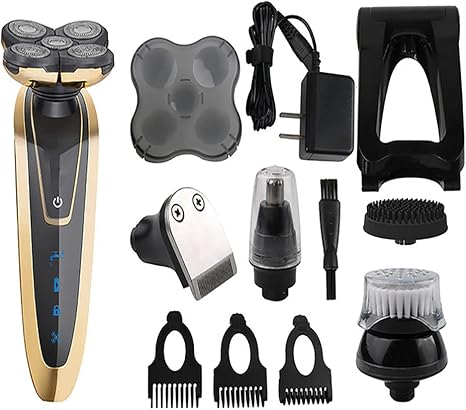 Amazon Co Jp 剃毛メンズ電気シェーバー5掃除洗理剃り 乾燥 水防水ロータリーシェーバーusb メンズフェイシャルクリーニングに適しています 5つの金を含む ホーム キッチン