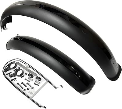 Fat Bike Fenders Front and Rear Fenders Set for Fat Tire Bike Wings Full Coverage Set BLACK 26x4.0 Inch