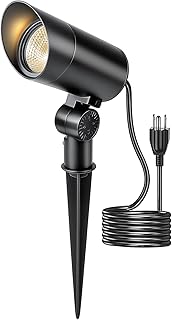 HIBOITEC 1 Pack 30W Outdoor LED Spot Lights 120V Plug in Flag Pole Light
