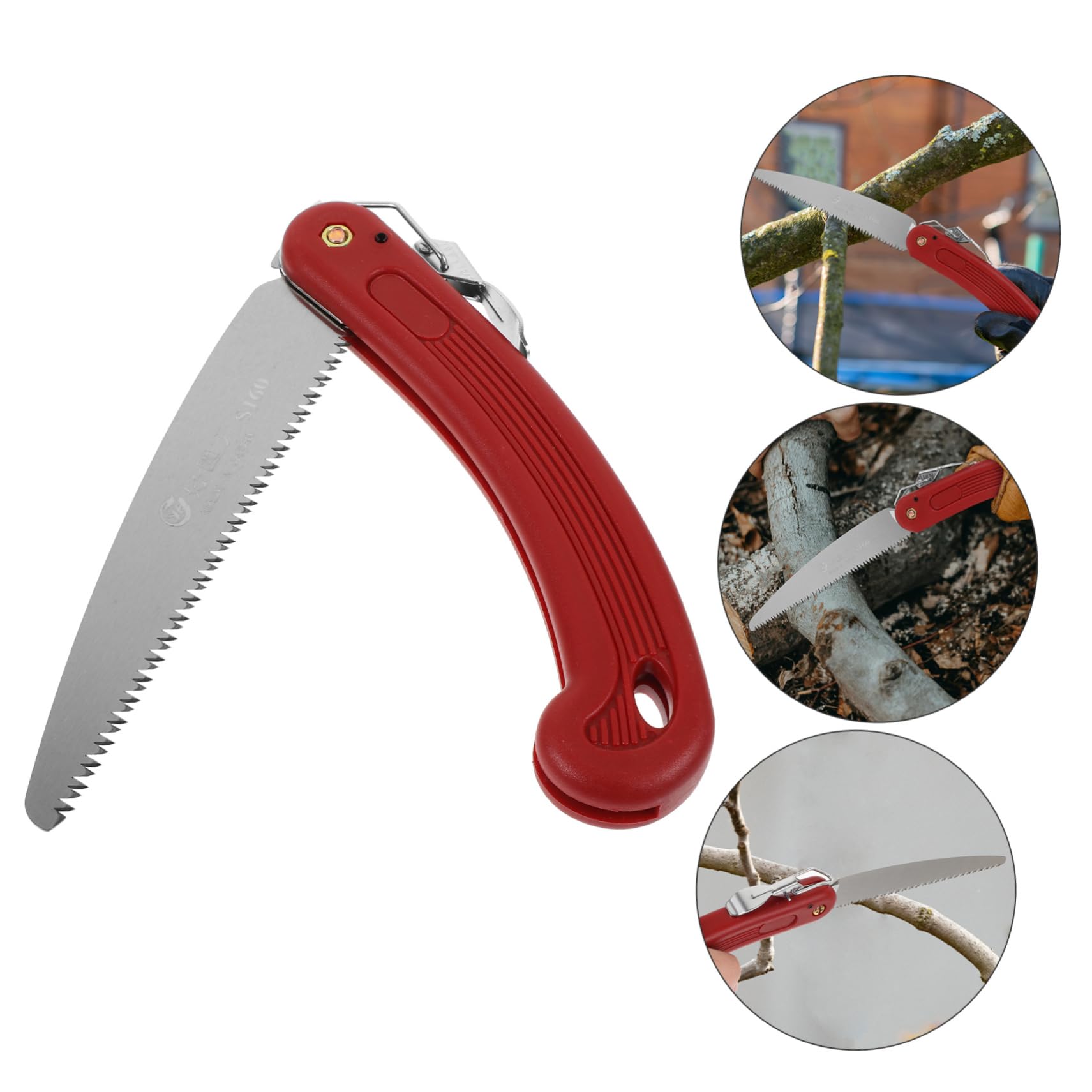 Sosoport Folding Saw Camping Saw Small Hand Saws Folding Pruning Saws Tree Saw Survival Saws Woodworking Saw Hand Saws for Trees Dry Wood Pruning Saw Trees Saw Steel Saw Stainless Steel