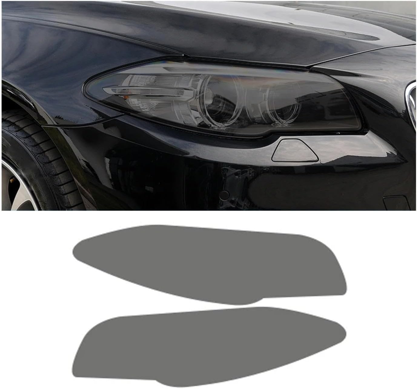 SamLng Car Front Light Film for F10/F11 2010-2016 Light Controlled Car Front Headlamp Protection Film TPU Color Changing Car Headlight Film TPU Lamp Film Car Headlight Protective Film
