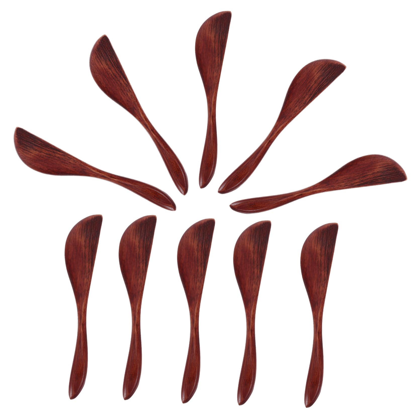 Zerodeko 10pcs Wooden Butter Knives Simple Eco-friendly Odorless Spatulas for Jam Butter Knife for Cold Kitchen Utensil