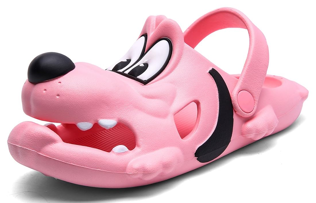 ANYUETE Kids Clogs Boys Girls Cute Cartoon Dog Sandals Slip-On Slippers Slides Shoes(Toddler/Little Kid/Big Kid)