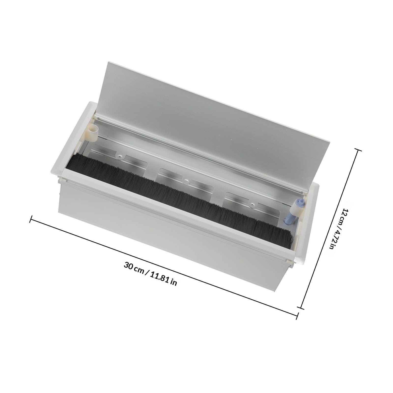 ABOOFAN Kabelaufbewahrungsbox für Netzwerk Hub und Steckdosen Rechteckige Kabelbox Aluminiumlegierung mit Kabeldurchführung und Drahtloch für Schreibtisch für Arbeitszimmer und Schubladen