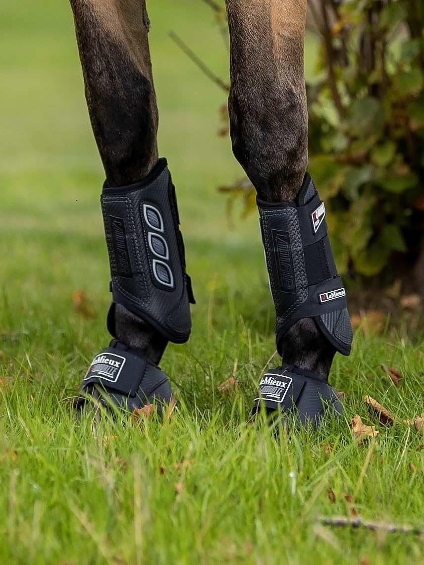 LeMieux Carbon Air XC Stivali Anteriore - Nero