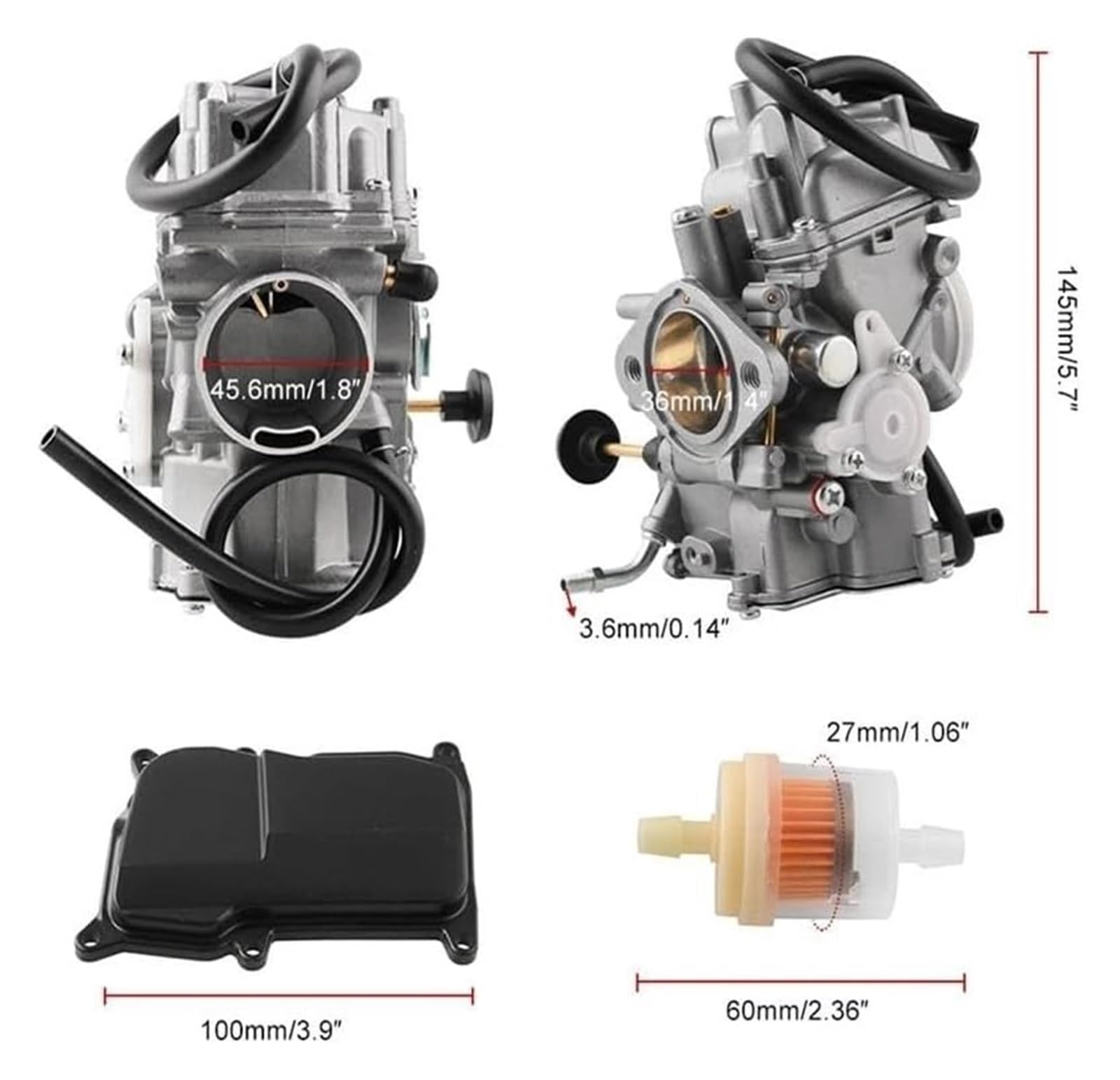 Vergaser Für Yamaha ATV BIG BEAR 350, WARRIOR 350, WOLVERINE, KODIAK 400 | Neu, Passgenau