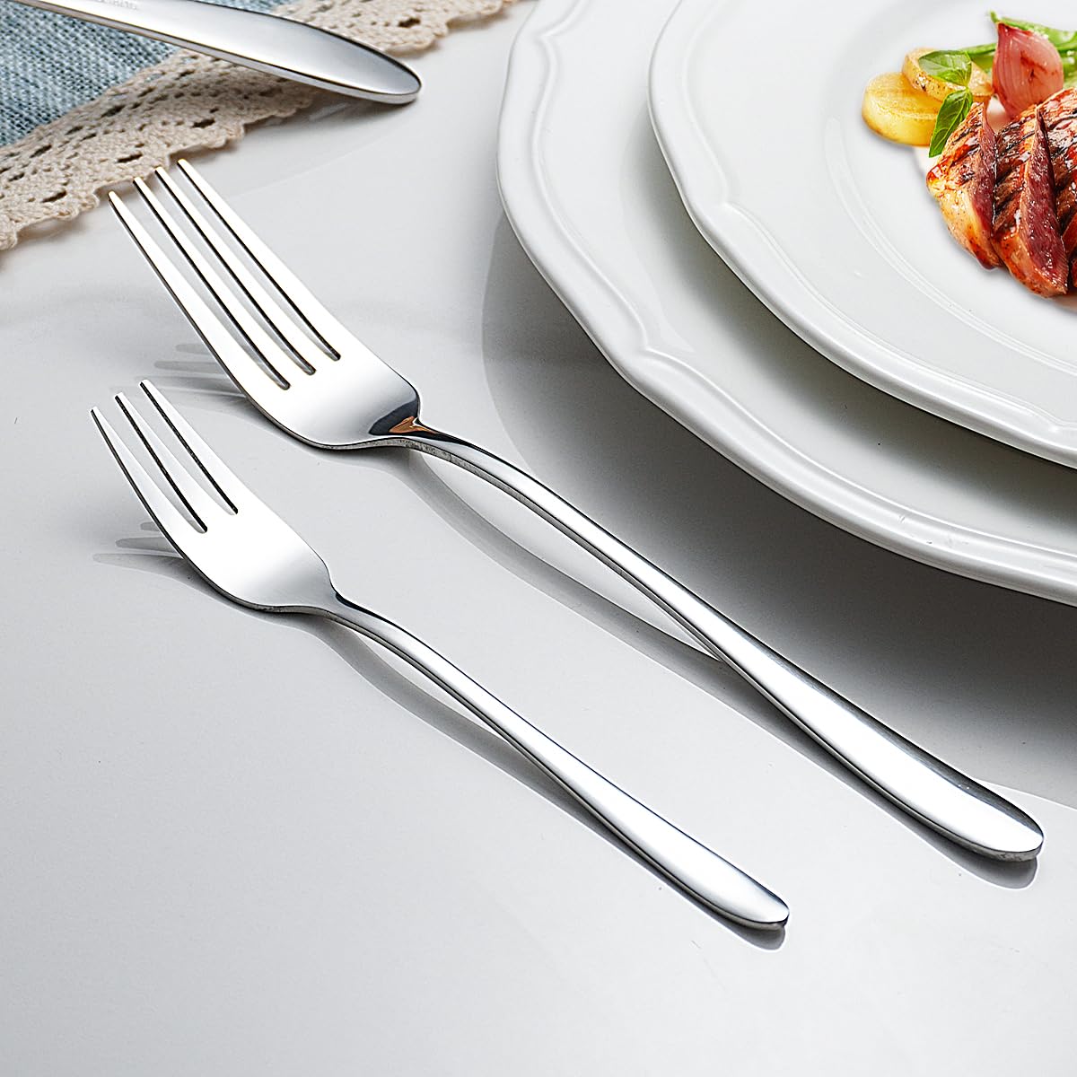 KARL HAUSMANN Set Posate 12 Persone, 72 Pezzi in Acciaio Inox 18/0 - Servizio Posate con Coltelli Forchette Cucchiai + Posate da Servizio, Scatola Regalo, Finitura Lucida, Lavabili in Lavastoviglie