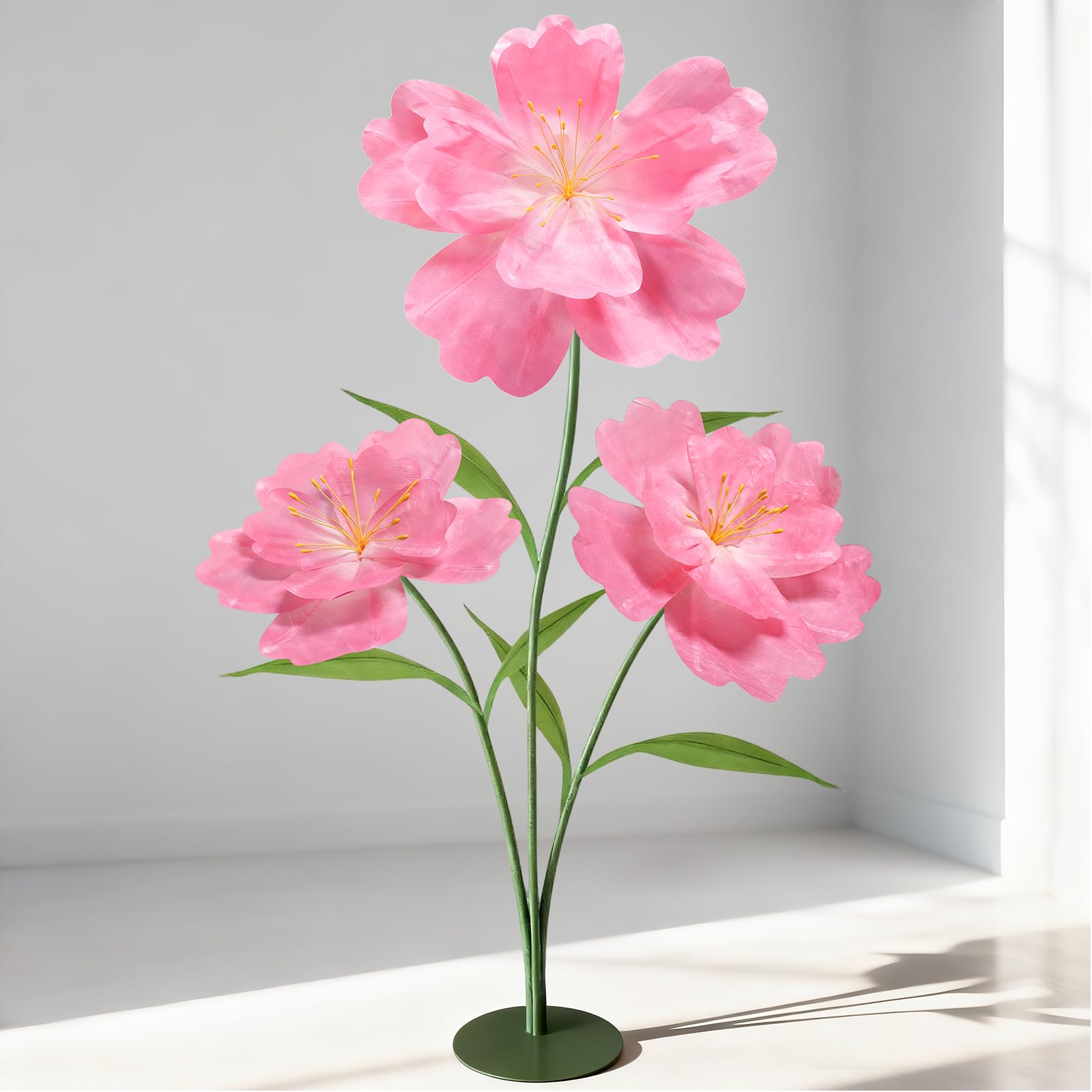 Große Dekorations-Kunstblume 170cm, Spritzwassergeschützte Papierblüte - Ideal für Hochzeiten, Gärten, Valentinstag, Muttertag, Geburtstage & Einkaufszentren, Rosa