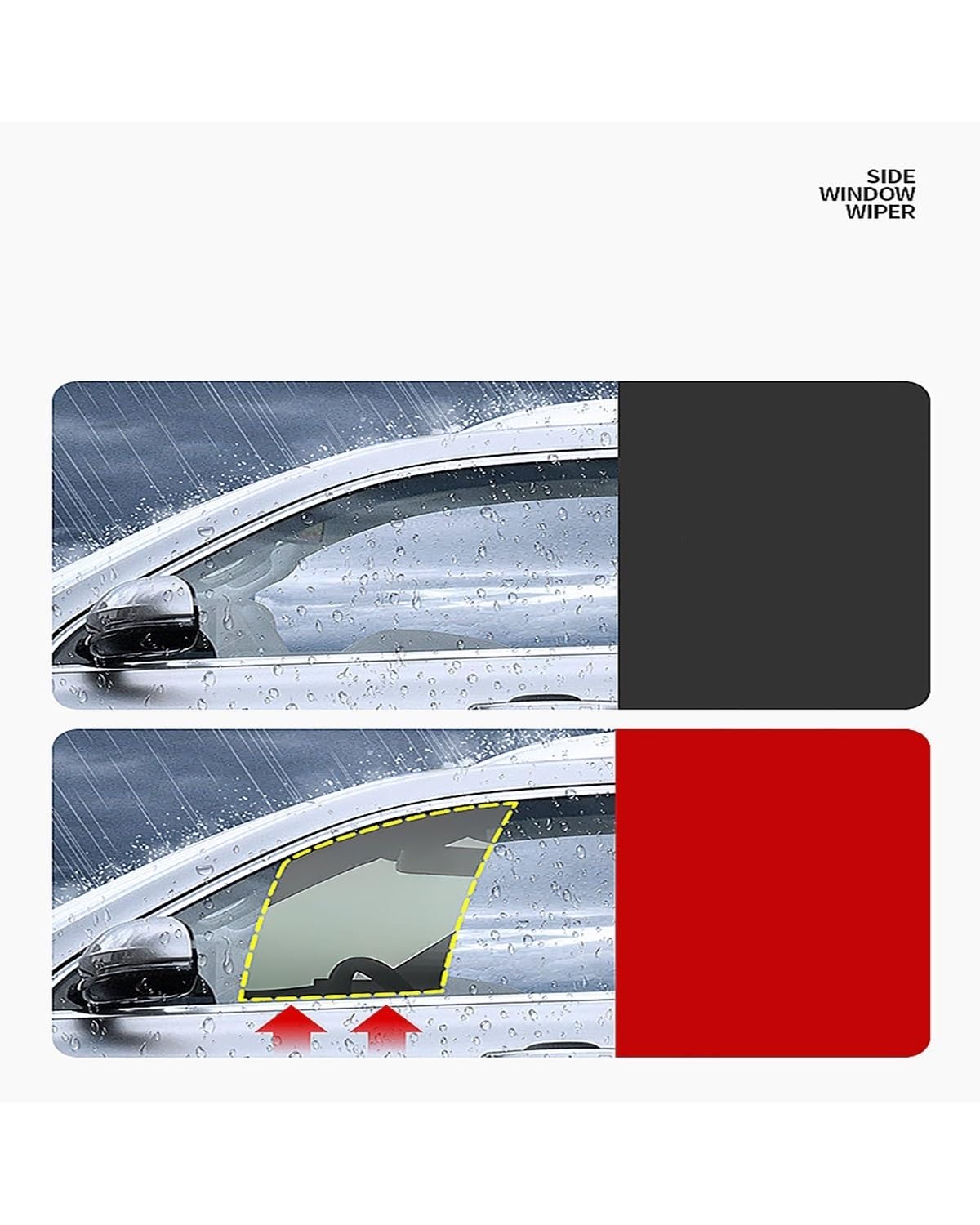 Escobilla limpiaparabrisas Para Tank 500 Limpiaparabrisas De Ventana Lateral De Coche De Vidrio Anti-lluvia Y Antiniebla Con Doble Tira Raspadora