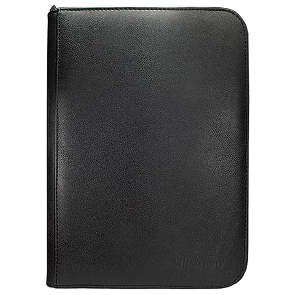 Ultra PRO, Vivid 4-Pocket Zippered PRO-Binder: (Black) Protect Up to 160 Collectible Trading Cards