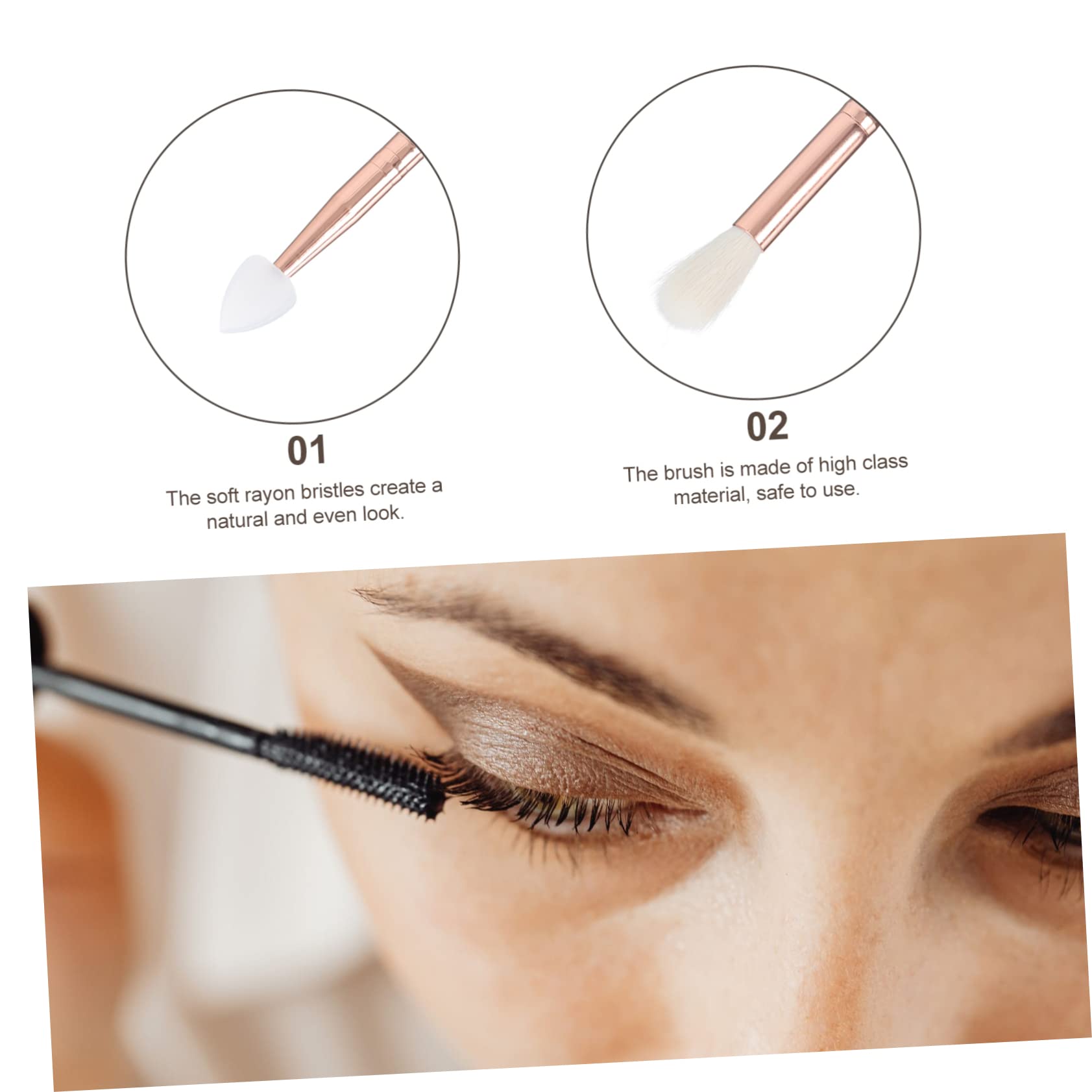 FOMIYES 5 Set Di Pennelli Per Il Trucco Per Ombretti Lisci E Robusti Per Cosmetici 3 Pezzi * 5
