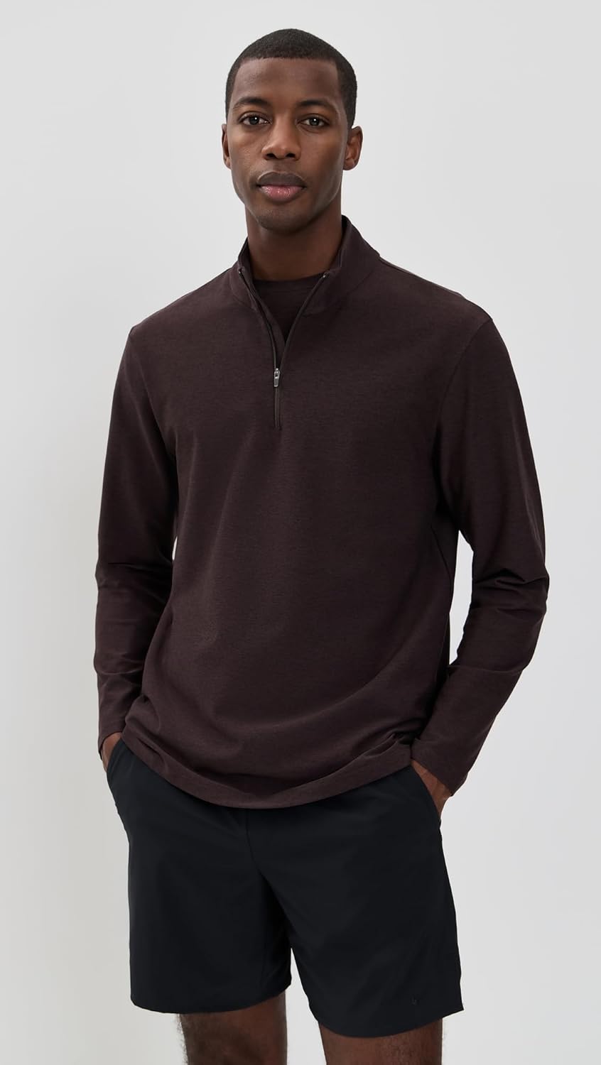 Beyond Yoga Men's SPACEDYE TERRAIN MENS QUARTER ZIP PULLOVER - Image 2