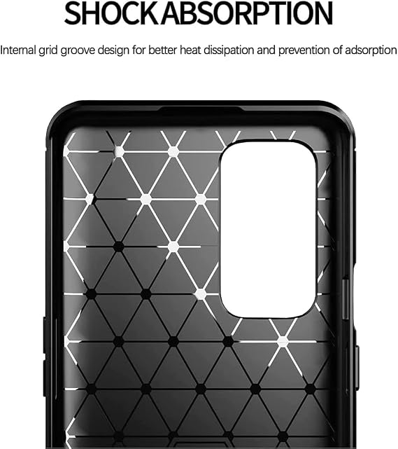 GAPlus OnePlus 9 Case - Ultra Slim Carbon Fibre Shockproof Bumper Case Cover For OnePlus 9 Black