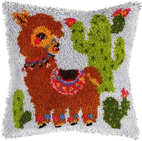 Taxpy Knüpfkissen Set Katze - DIY Bastelset 43x43cm Für Erwachsene & Kinder