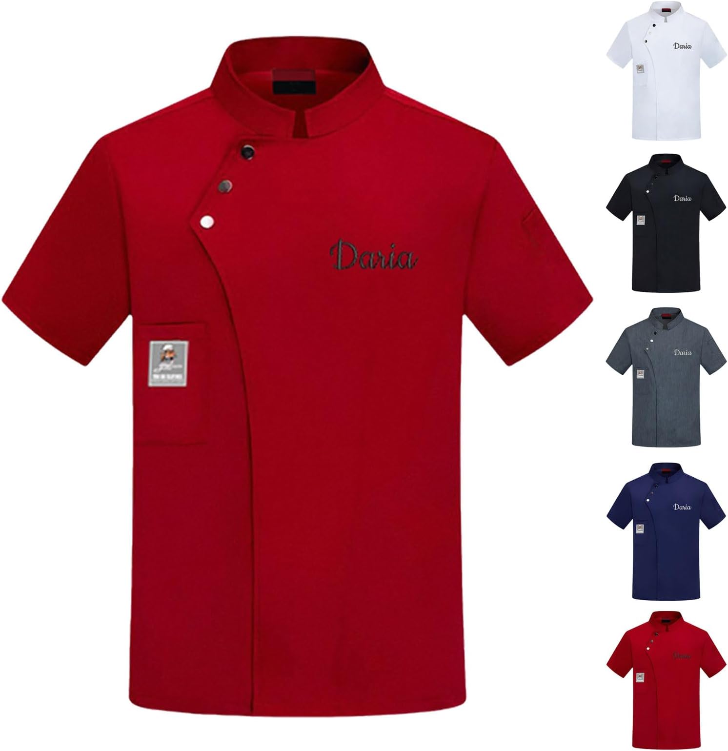 Custom Chef Coat Men Women Personalized Text/Logo Embroidered Shirt Chef Jackets Personalized Work Jacket Shirt Uniform