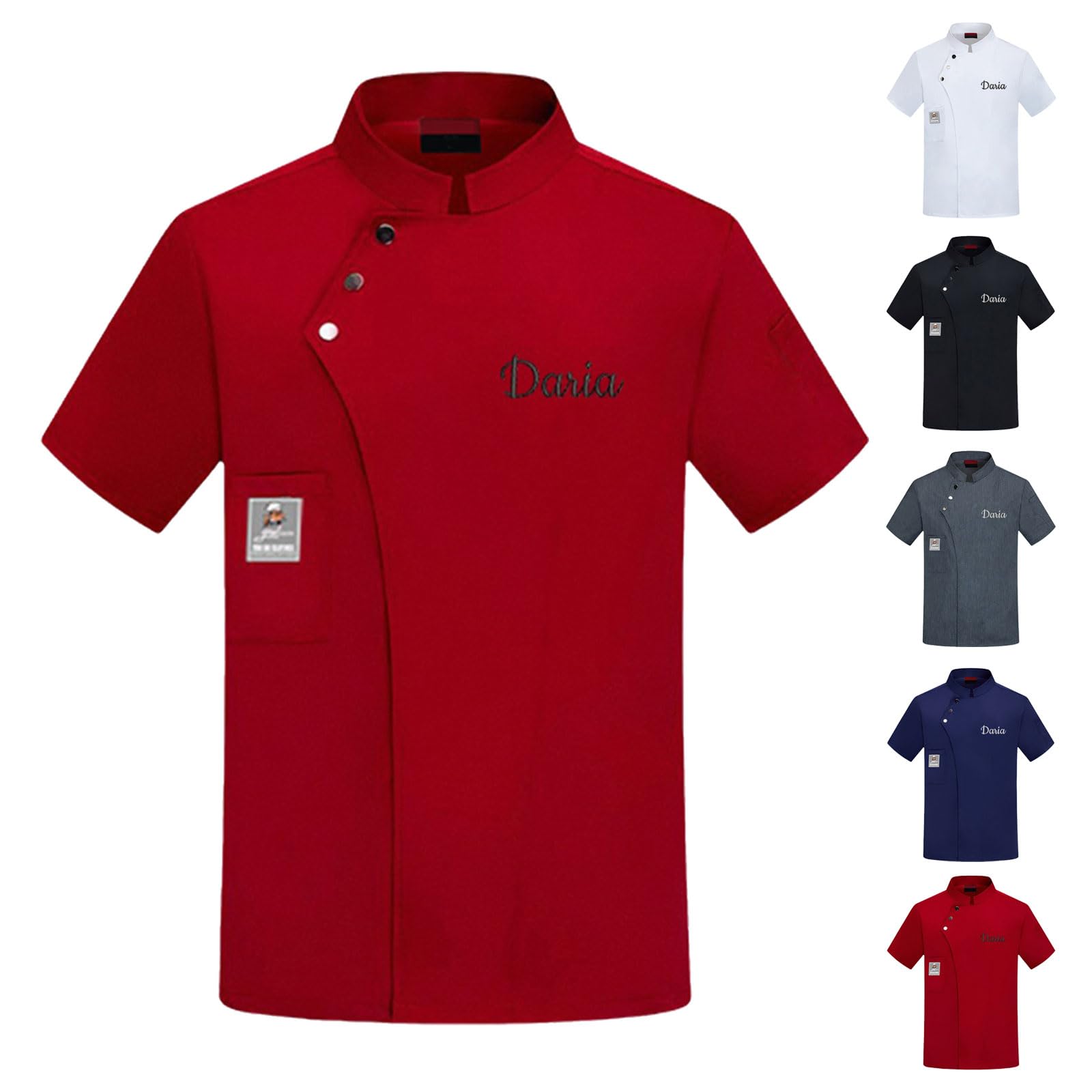 Custom Chef Coat Men Women Personalized Text/Logo Embroidered Shirt Chef Jackets Personalized Work Jacket Shirt Uniform