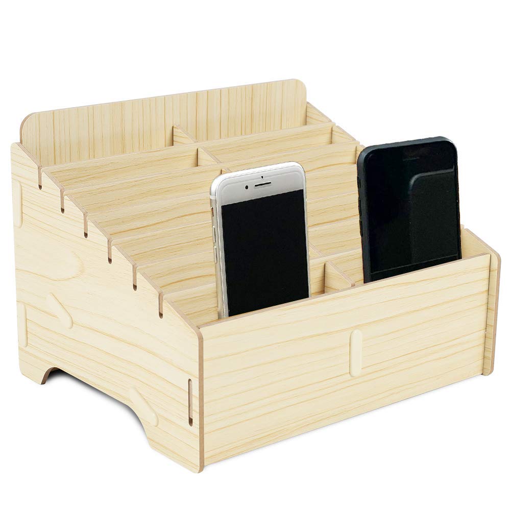 Edudif Classroom Cell Phone Storage Box Desk Multiple Cell Phone Holder