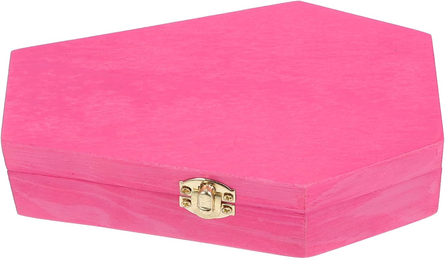 Luxshiny Wood Coffin Box Halloween Treat Box for Jewelry and Trinkets