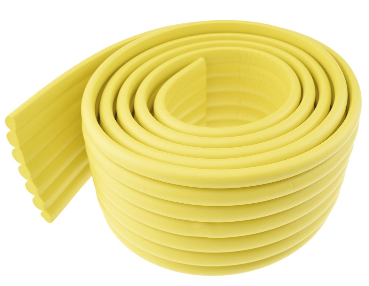 FiveSeasonStuff Versatile Protectors for Kids | Peace of Mind Baby Proofing and Child Safety | Multifunctional Mint Foam Guard Prevents Injuries from Edge, Corner & Most Surfaces | 1 Roll (Yellow) 2 Metres (80mmx8mm)