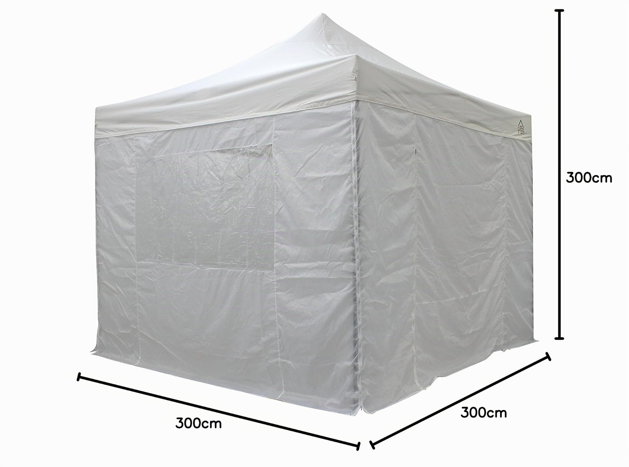 All Seasons Gazebos 3x3m Totalmente Impermeable Pop up Gazebo Incluye 4 Paredes Laterales - Blanco