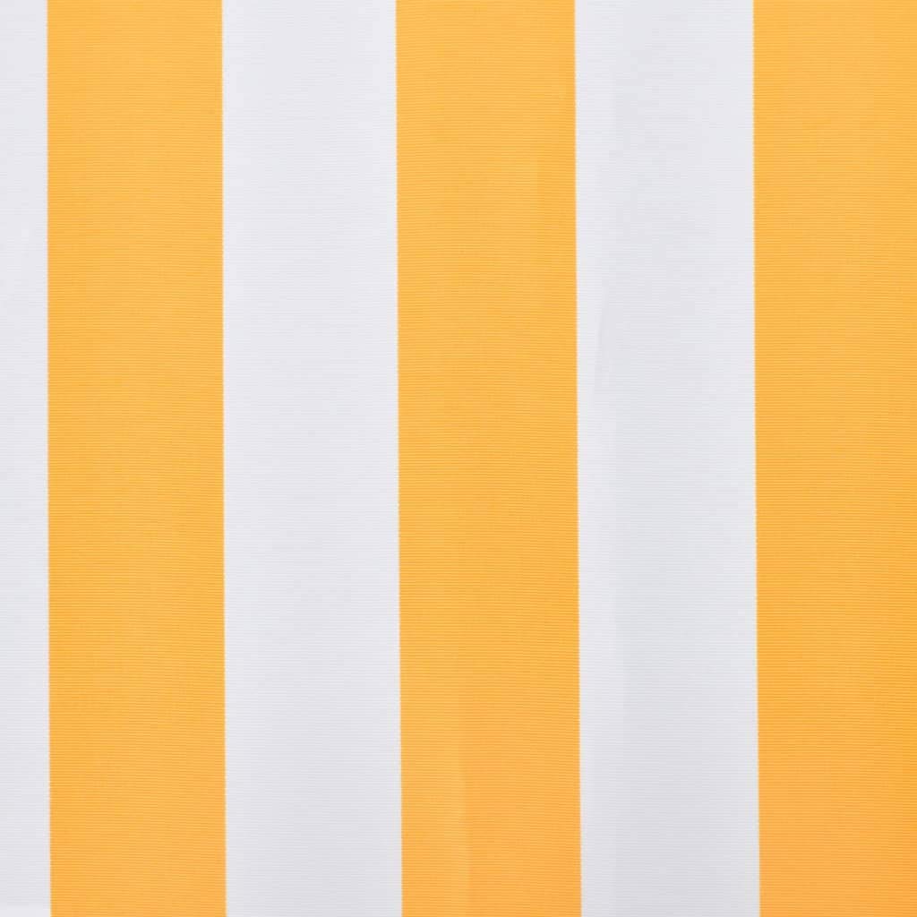 Tissu de Remplacement pour Auvent, Toile de Rechange pour Store Banne Orange et Blanc 350x250 cm