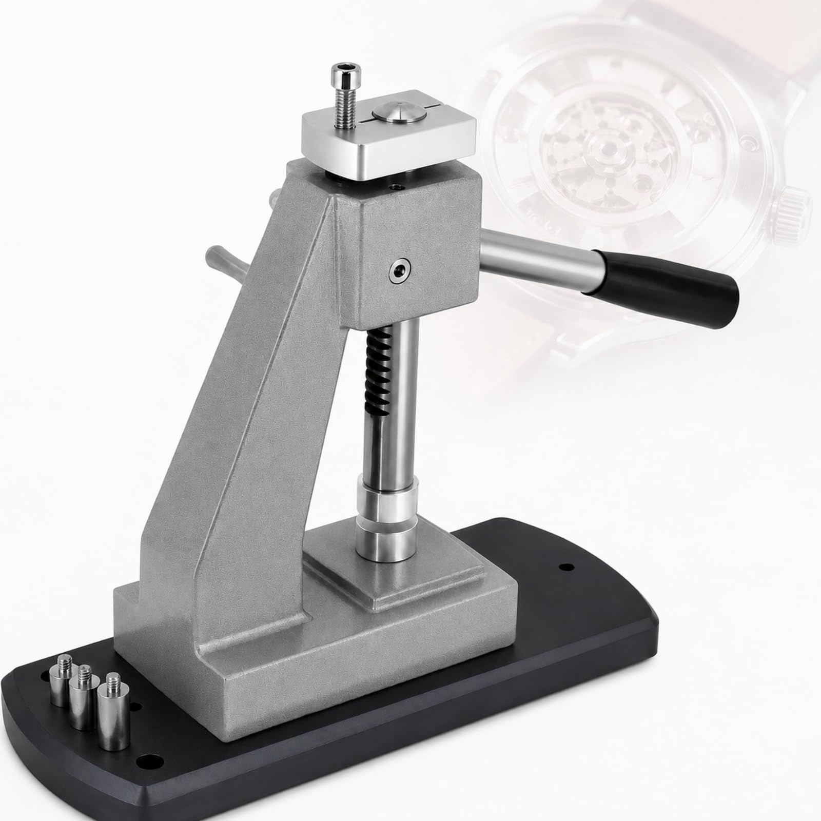 Soporte para Removedor De Agujas De Reloj, Prensa para Ajuste De Agujas De Reloj, con Construcción De Acero Inoxidable Y Diseño Compacto De 3,7 X 3,7 X 4,1 Pulgadas para Bancos De