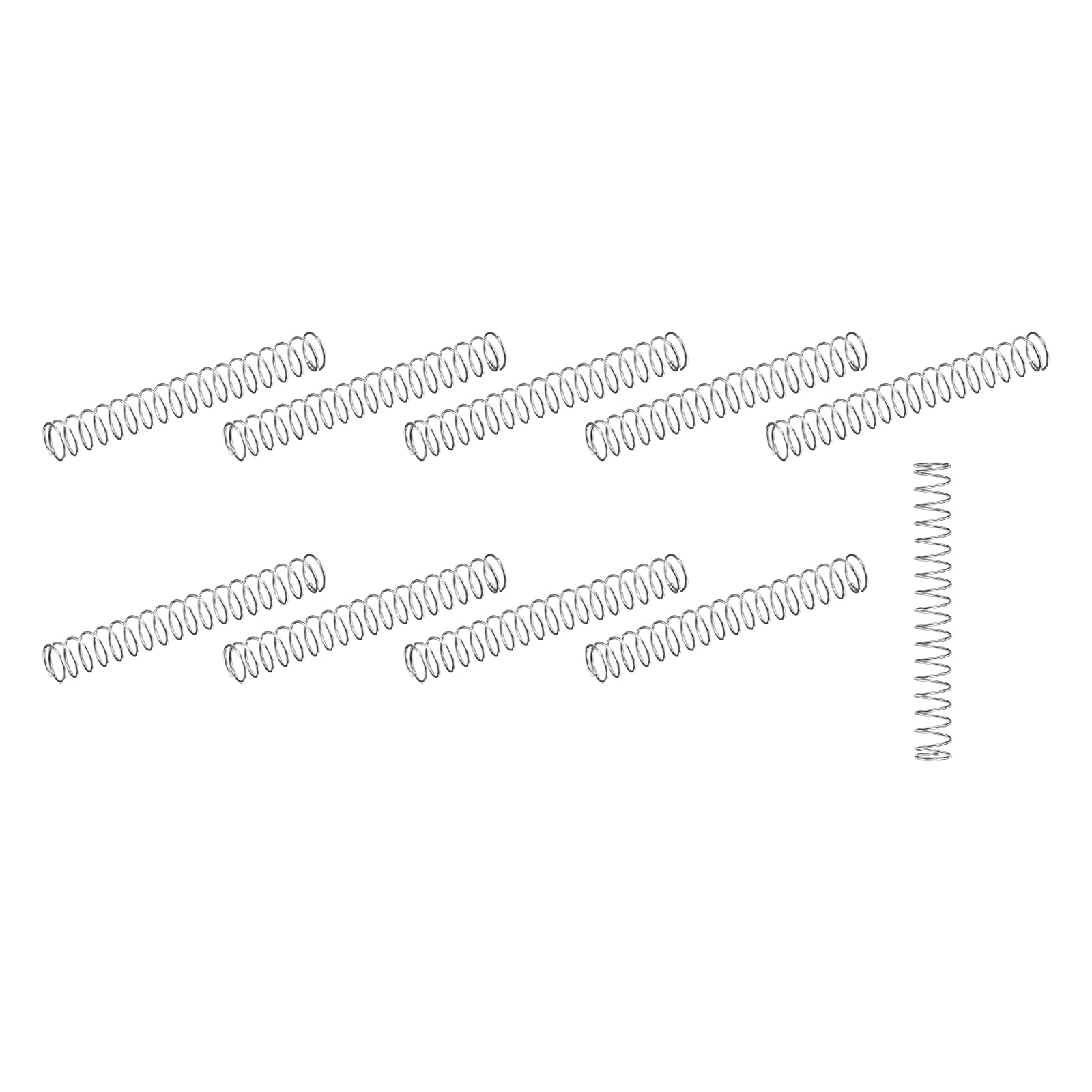 METALLIXITY Compression Spring (0.4x5mm OD,25mm Free Length) 10Pcs, Silver — Amazon image 15