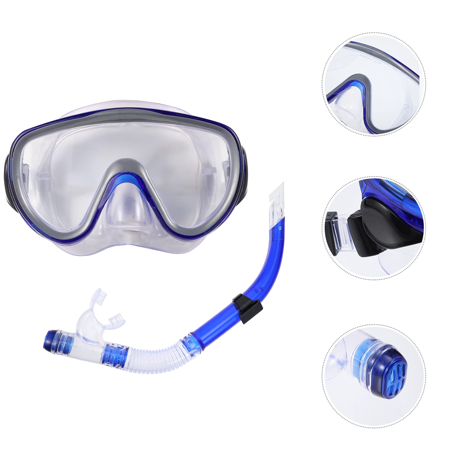NAMOARLY Snorkeling Pack Adult Diving Mask Snorkel Dry Mask for Comfortable Watertight Seal