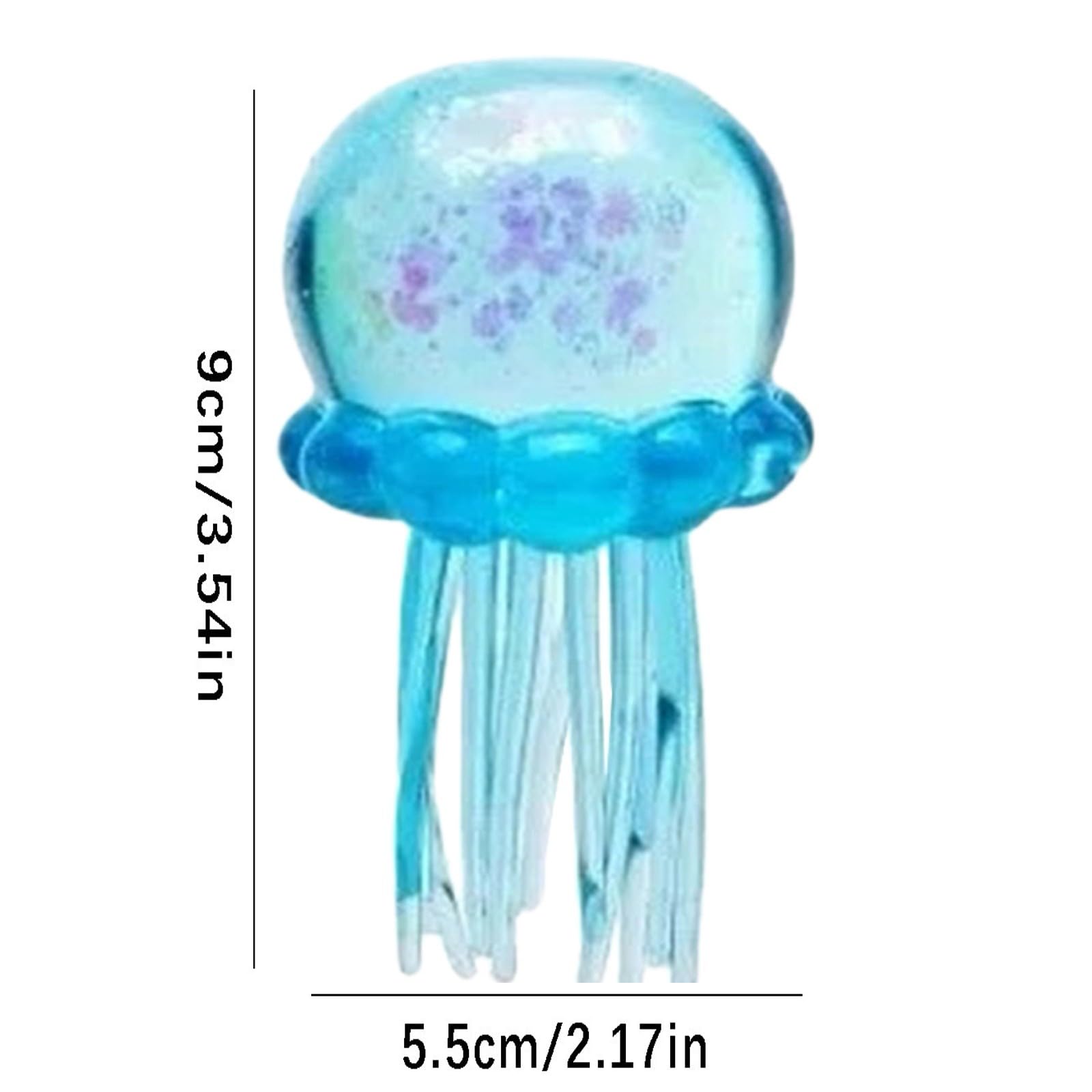 Juguete de medusa de neón brillante con tentáculos largos, juguete sensorial elástico con partículas de purpurina para niños y adultos, regalo ideal para oficina, hogar, regalo de Pascua — view 5