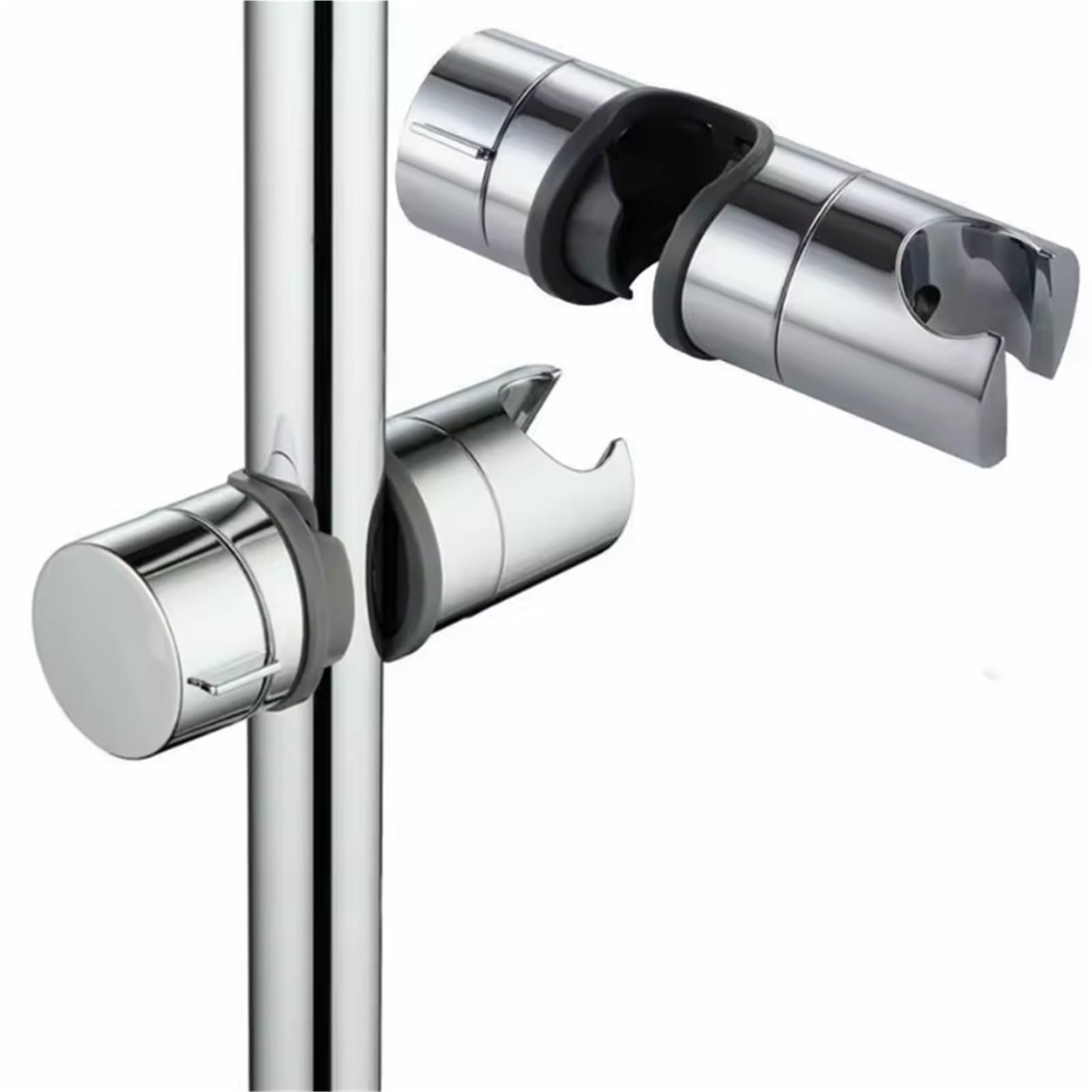 Shower Head Holder 2pc Replacement Hand Shower Bracket for Slide Bar 18-25MM Adjustable Rail Head Holder 360 Rotation Sprayer