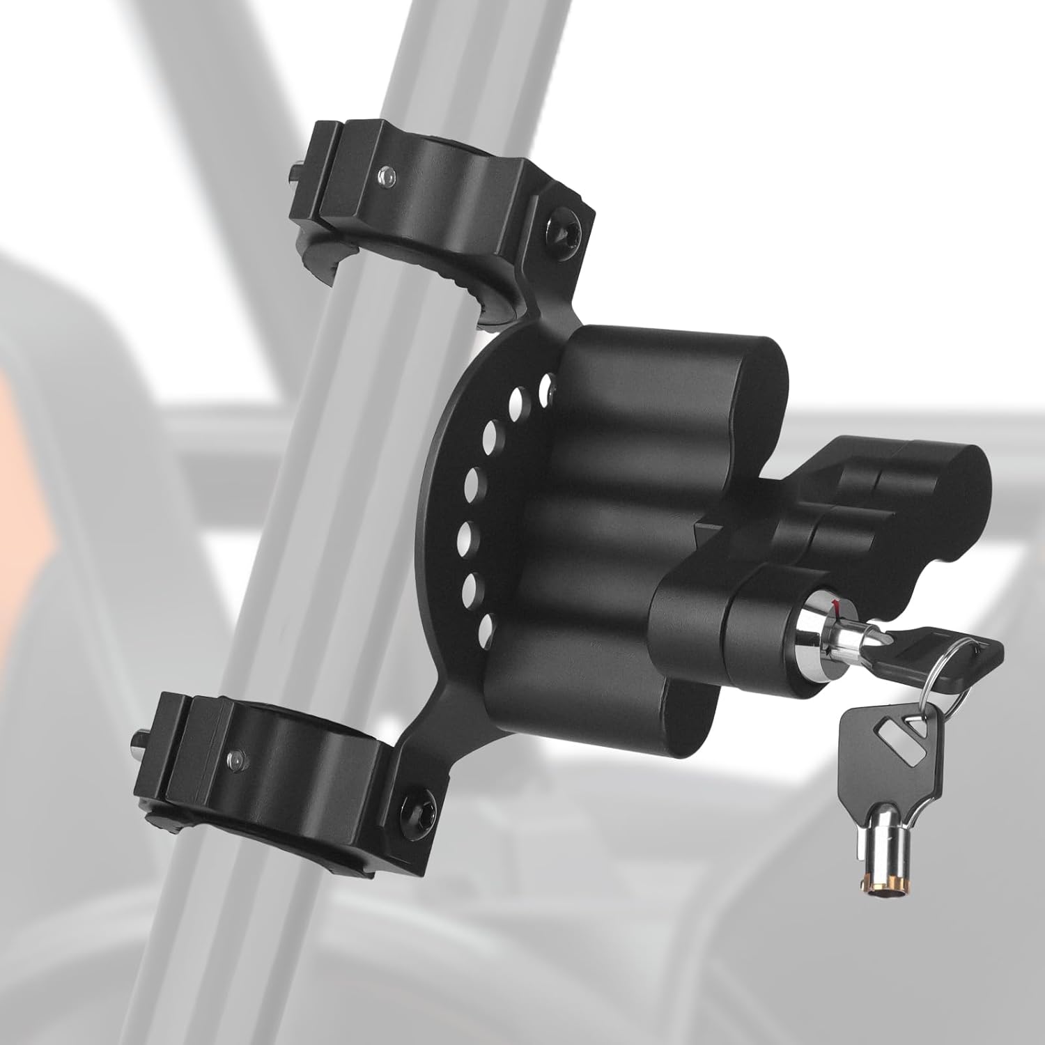 Chelhead UTV Gas Can Roll Bar Pack Mount With Key Lock For 1’’ 1.5’’ 1.75’’ 2’’ Roll Cage Compatible with Compatible with Gasoline Pack & Water Pack Fuelpax Standard Pack