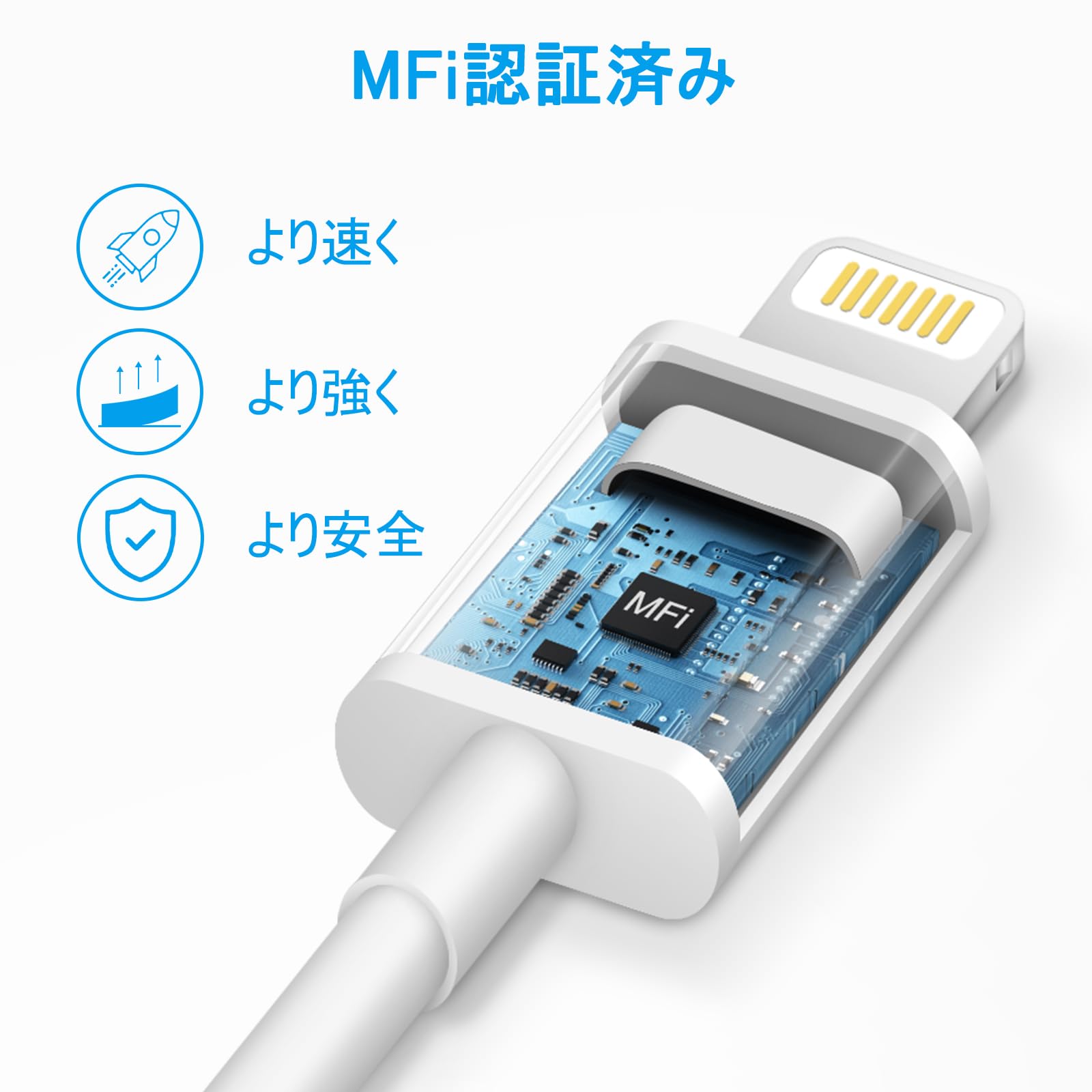 Amazon | iPhone 充電器【MFi/PSE認証済み】3個セット USB 充電器 電源 