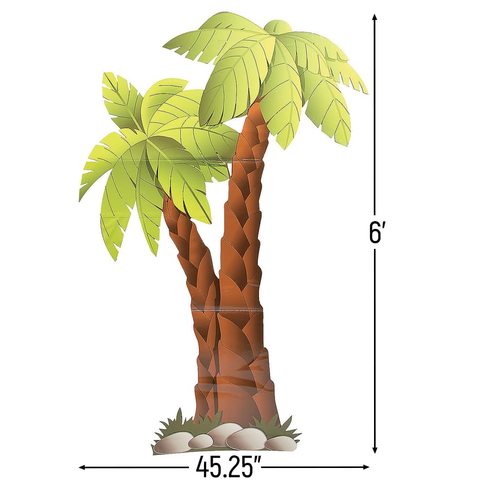Fun Express Palm Trees Stand up - Party Decor - Large Decor - Floor Stand Ups - VBS Vacation Bible School Supplies/Decor - 1 Piece