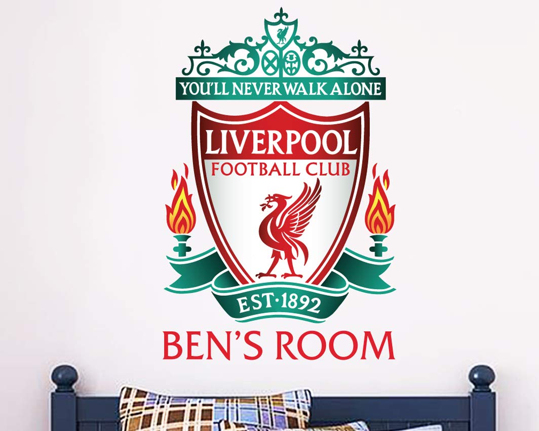 Beautiful Game Multicoloured Official Liverpool Football Club Official Personalised Name & Crest Wall Sticker (120Cm)