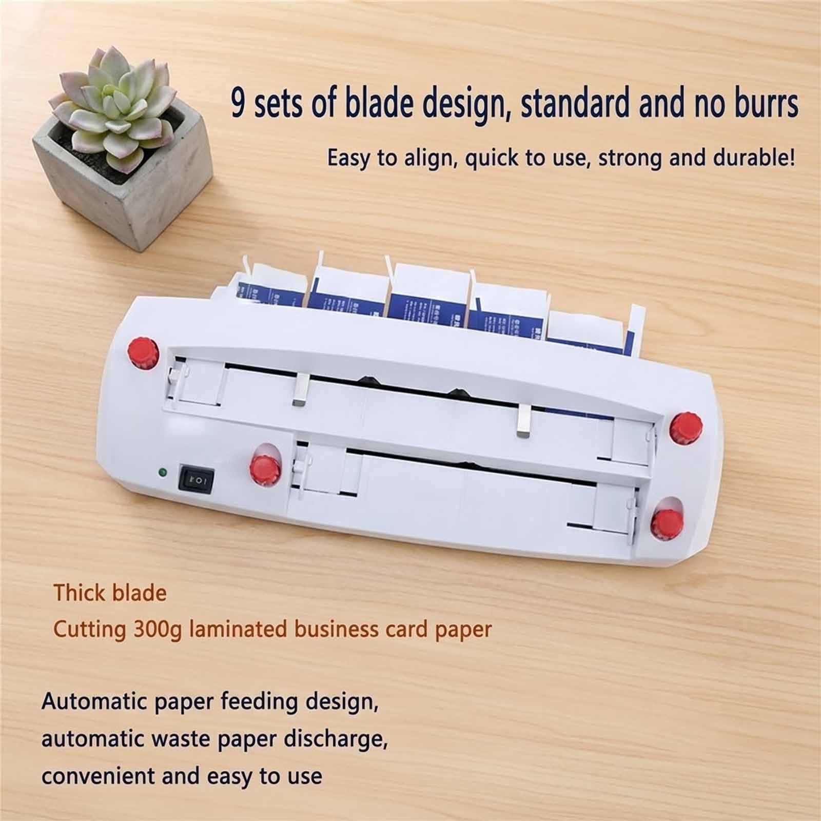 Tagliatrice automatica per carte, velocità 50 giri/min, regolabile da 1 a 18 mm, taglia carta da 120-300 g, per uffici