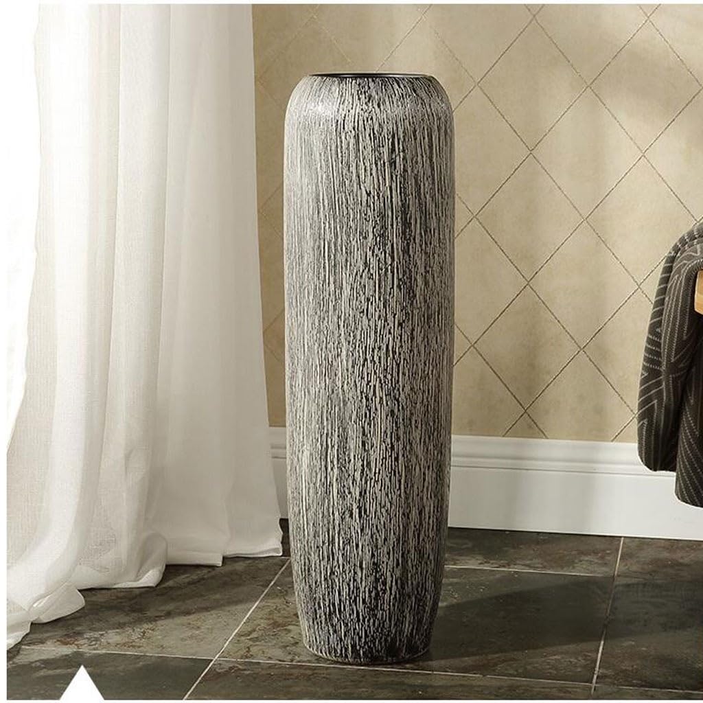 Wazon ceramiczny wazon podłogi duży dekoracja salon suszony wazon kwiatowy retro dom domowy sypialnia badanie dekoracji ozdoby dekoracyjne wazon (rozmiar: a)