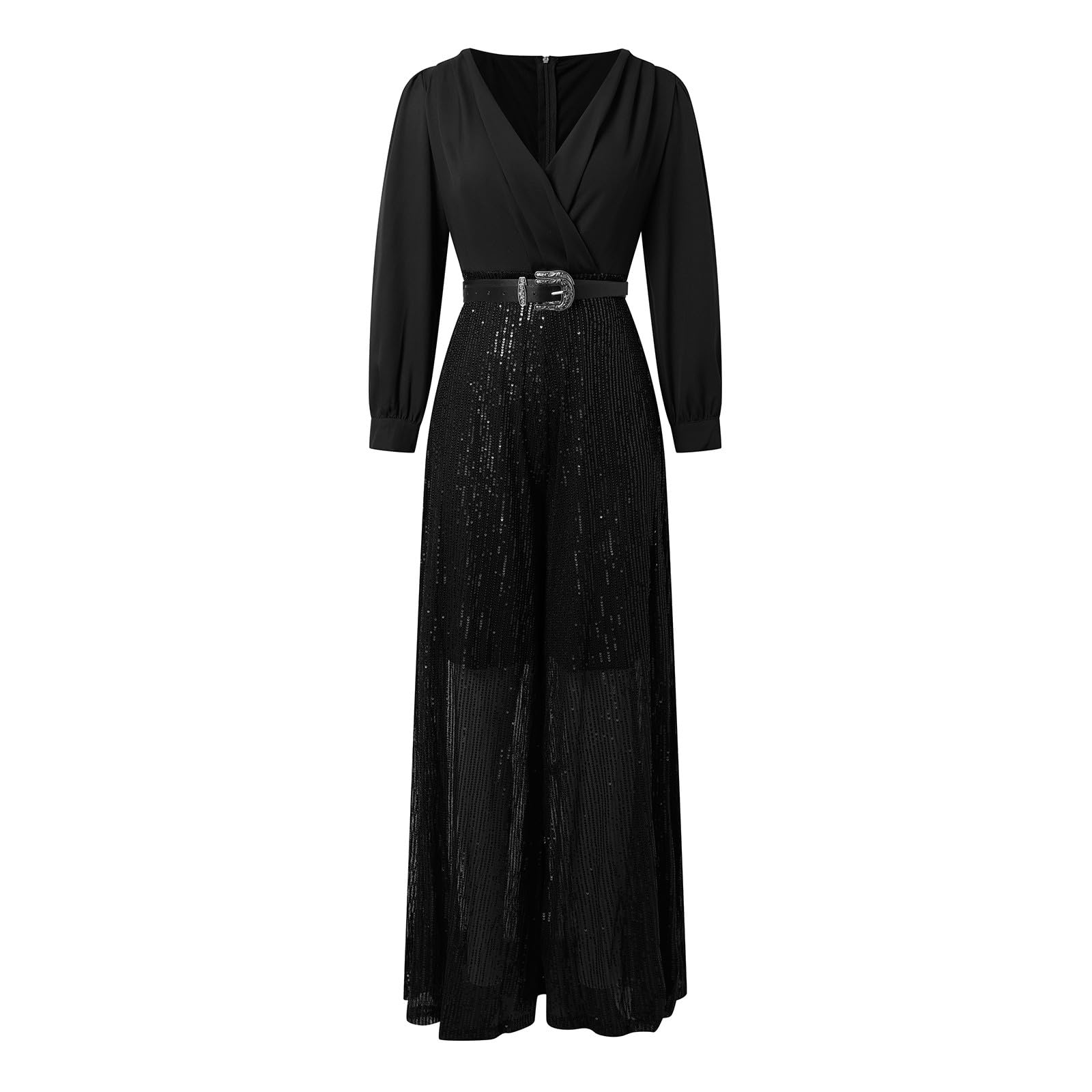 Jumpsuit Damen Sommer Lang, Overall Damen Elegant Festlich, Einteiler Playsuit Sexy Festival Outfit Einfarbig Hose Weites Bein Hosenanzug Business Romper Mit Ärmeln Basic Sommerjumpsuits Damen Strand