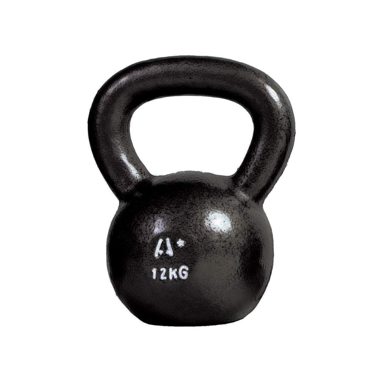 AMAYA SPORT - Kettlebell obsada żelazna, 12 kg, rosyjskie żelazne ciężary, Kettlebell do treningu siłowego do domu lub siłowni, rosyjskie hantle do ćwiczeń fitness