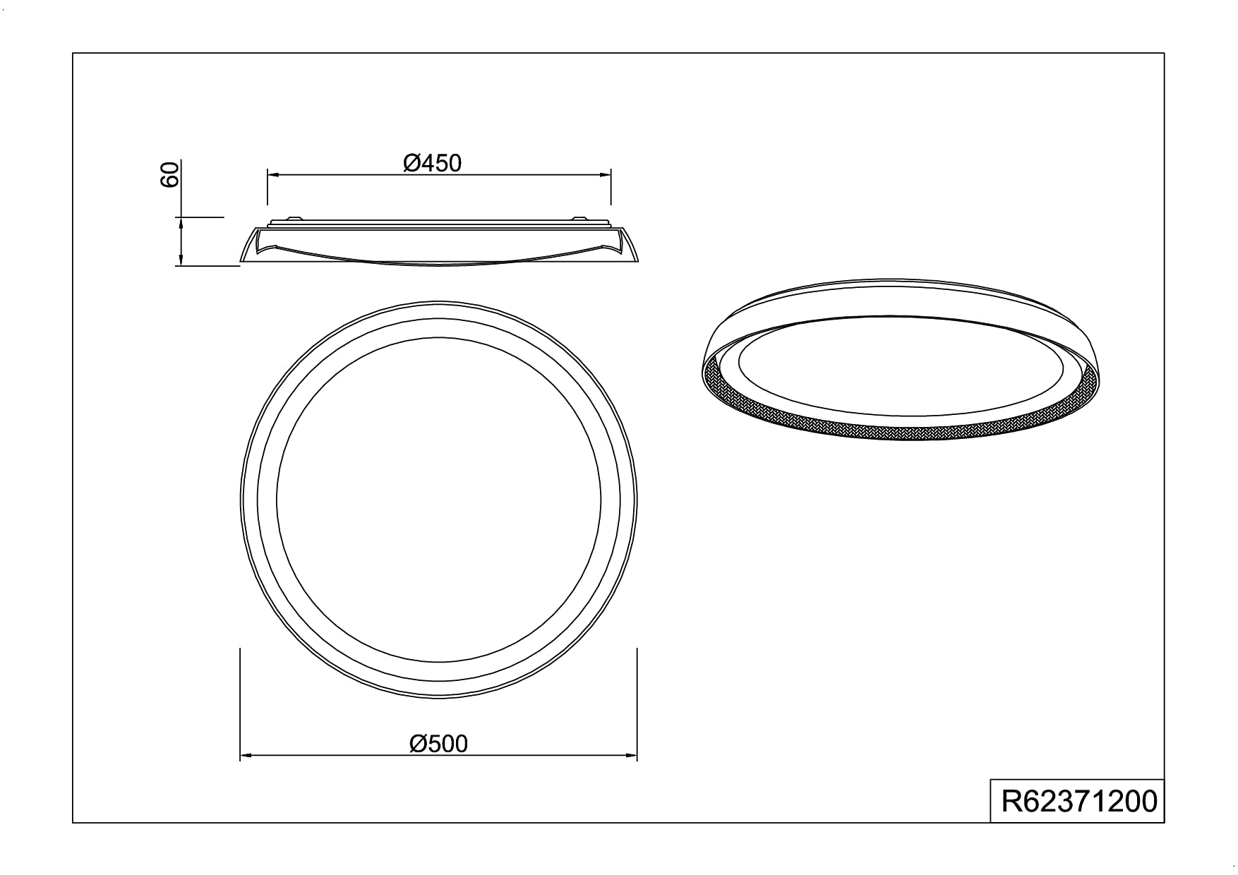 Reality Leuchten Heracles R62371200 - Plafoniera a LED da 24 Watt, in plastica, colore: Bianco
