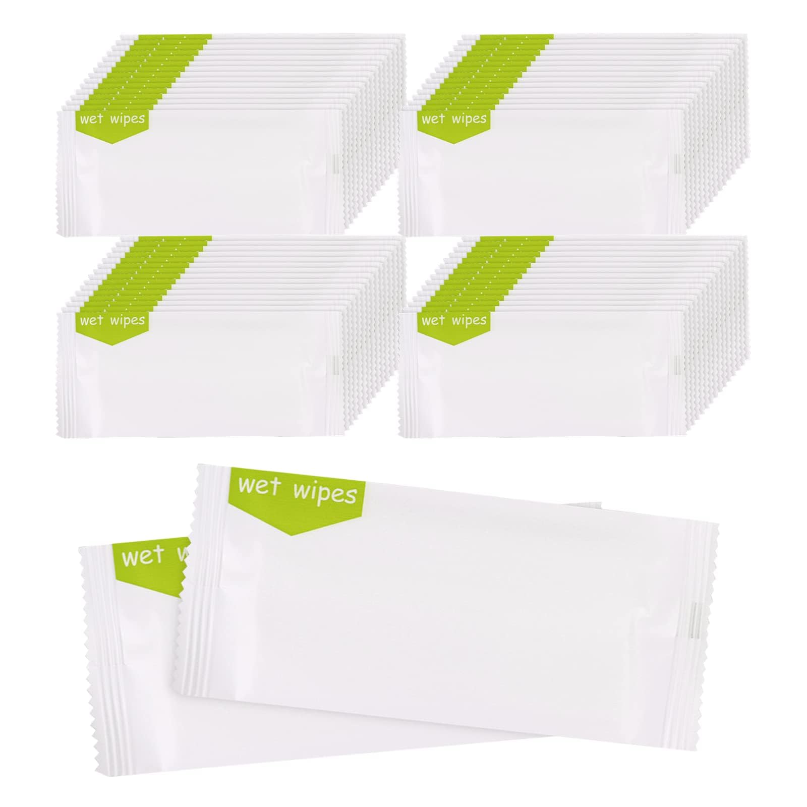 NALACAL Wet Wipes, Individually Wrapped Bulk Wetwipes, large Wet Wipes for Restaurants Aviation Weddings and Barbeques 300 Pcs