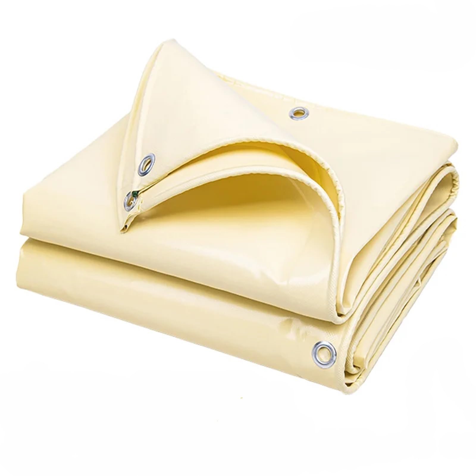 Waterproof Tarp, 0.5mm 600gsm PVC Multicolor Multiple Sizes Outdoor Tarpaulin Cover(600gsm Beige,3x4m)