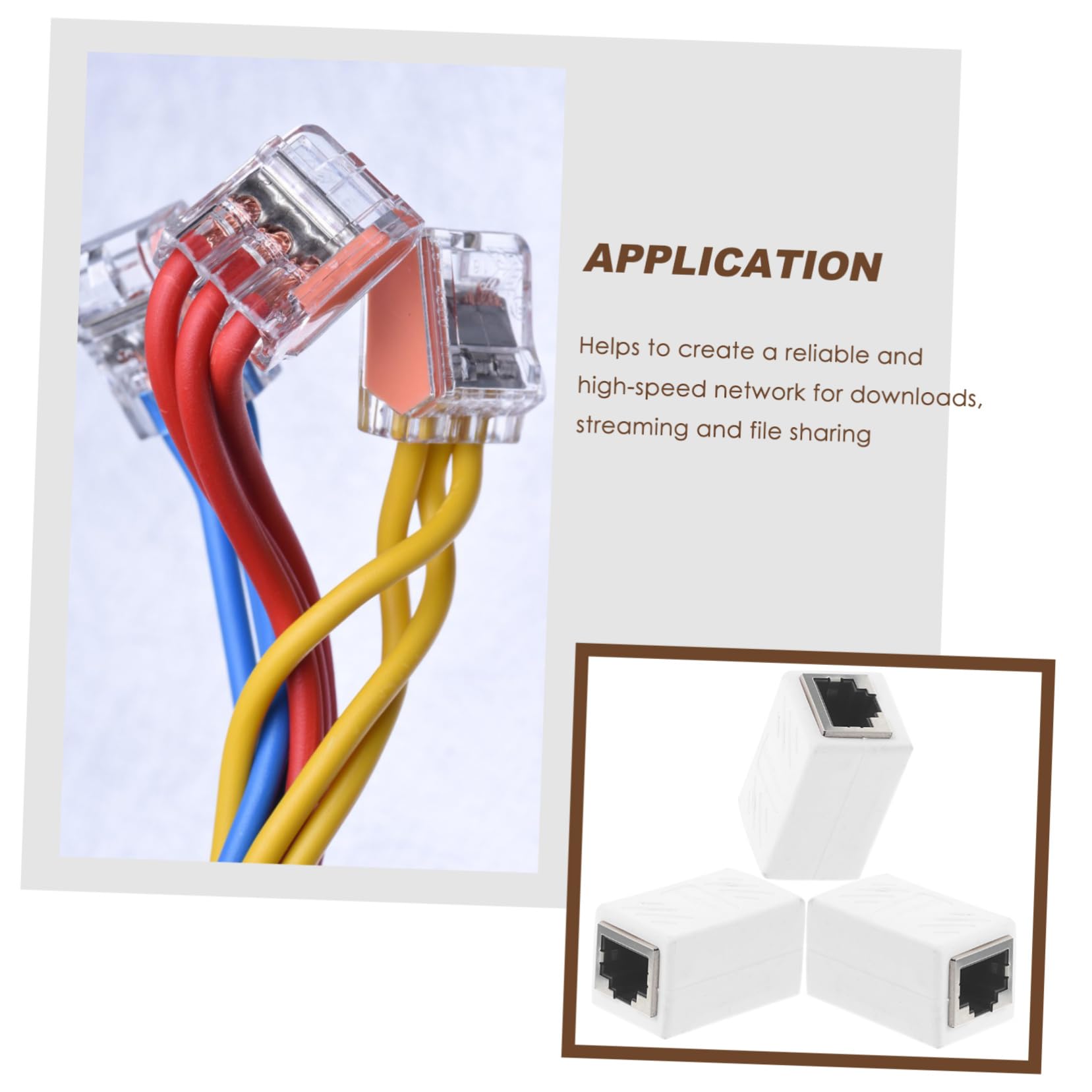 DOITOOL 5 Set Connettore Del Cavo Di Rete Rj45 Usb C Femmina A Femmina Piatto Wifi Micro Adattatore Ethernet Estensore Ethernet Connettore Cat6 Accoppiatore Gatto 5 Abs Bianca 3 Pezzi * 5