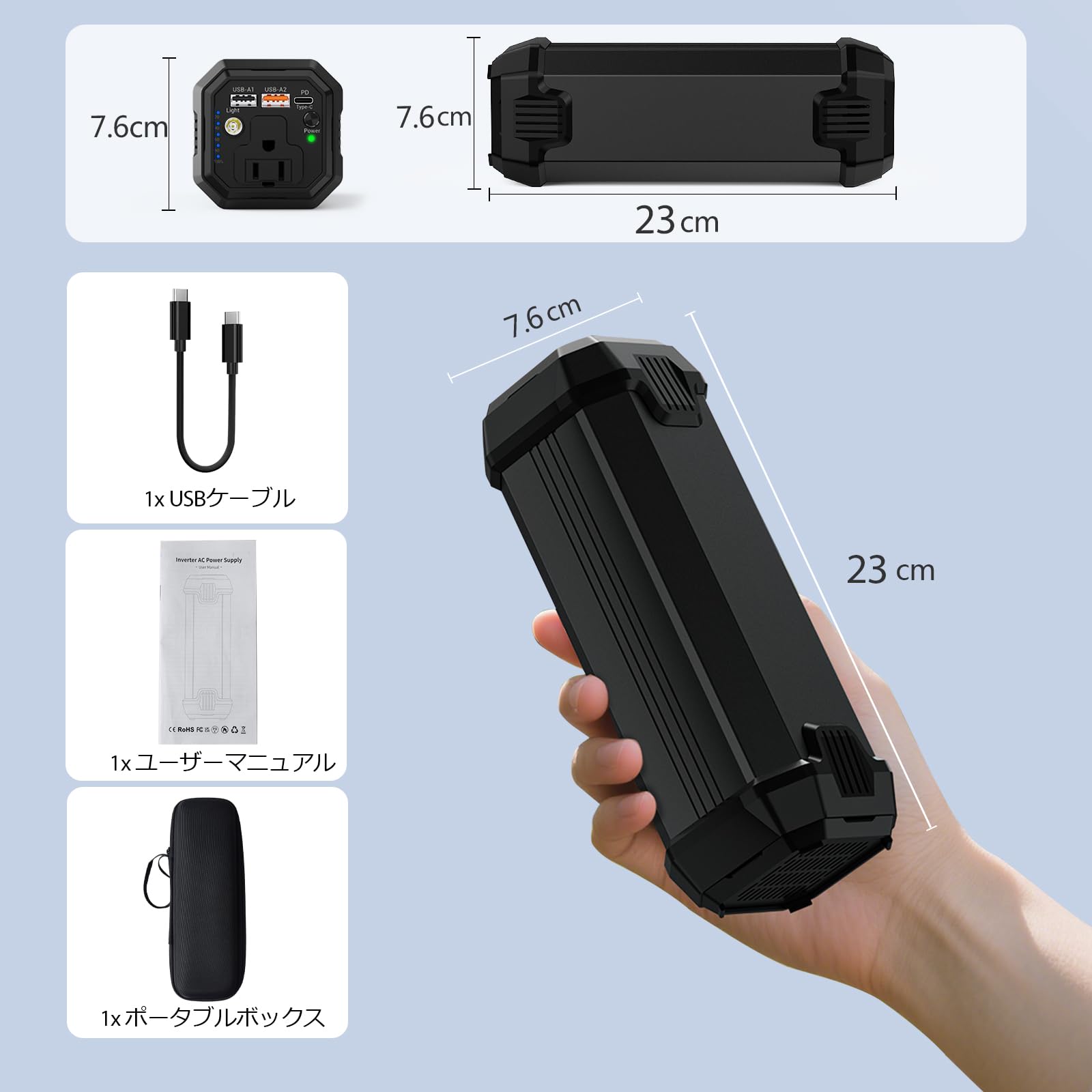 Amazon | KINGBERIWI ポータブル電源 31200mAh AC出力対応 モバイル 